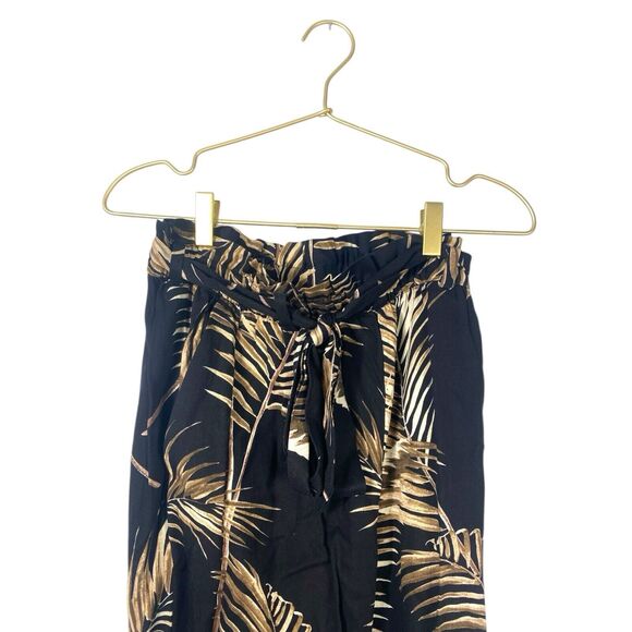 H&M Pull on Pants Womens 6 Tropical Print Vacay Elastic Waist Lightweight WP383 - Picture 4 of 7